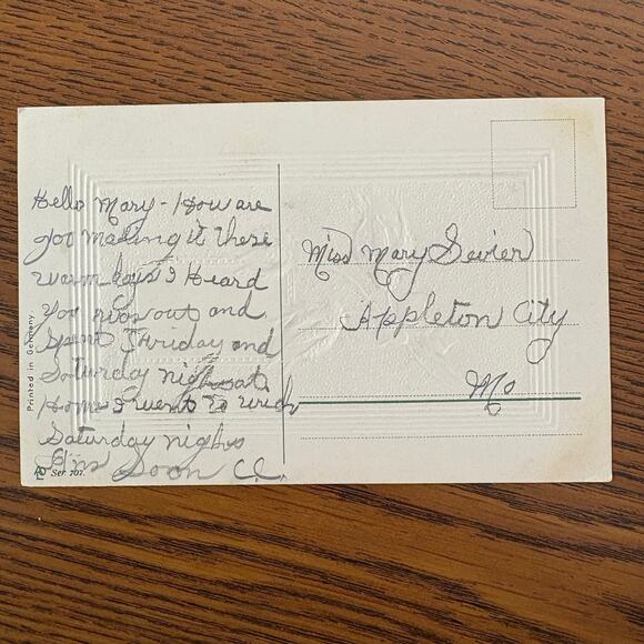 Antique Postcards Flowers Floral Lot of 4 Early 1900s Gilt Embossed Rose - Picture 10 of 16